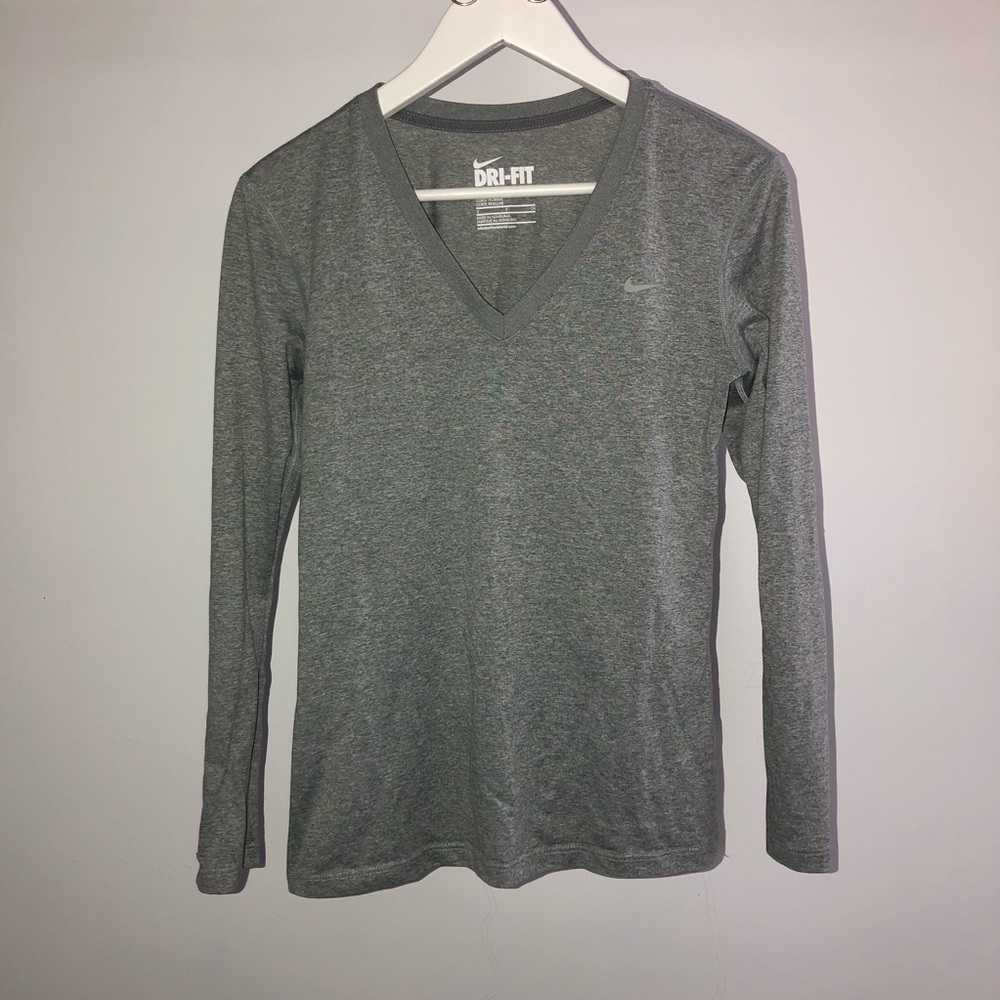 Gray Nike Dri-fit long sleeve
